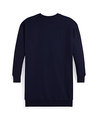 Polo Ralph Lauren Big Girls Bear Fleece Sweatshirt Dress
