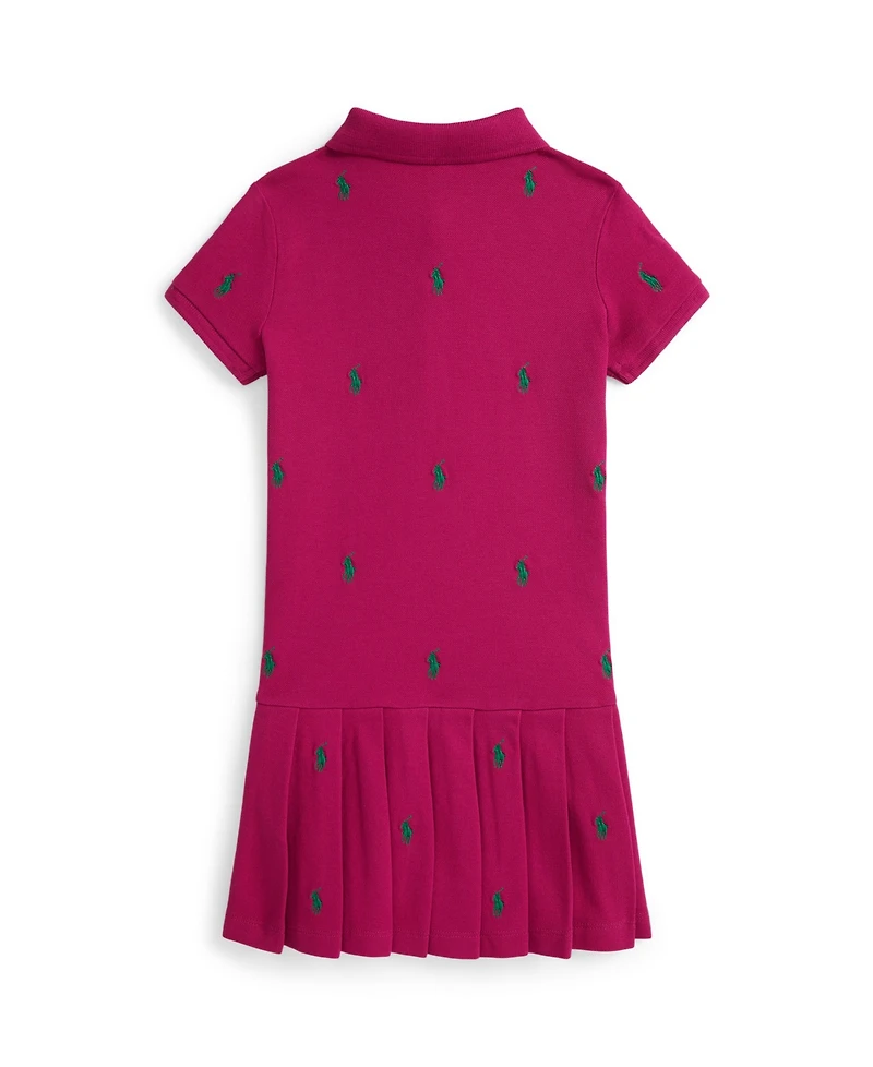 Polo Ralph Lauren Toddler and Little Girls Pony Stretch Mesh Dress