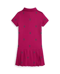 Polo Ralph Lauren Toddler and Little Girls Pony Stretch Mesh Dress