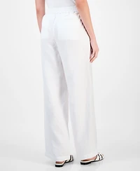 Charter Club Women's Wide-Leg 100% Linen Pants, Macy's Exclusive