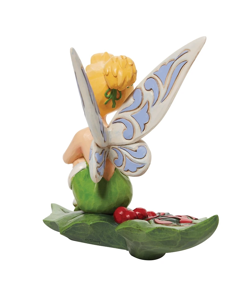 Jim Shore Disney Traditions Tinker Bell Sitting On Holly