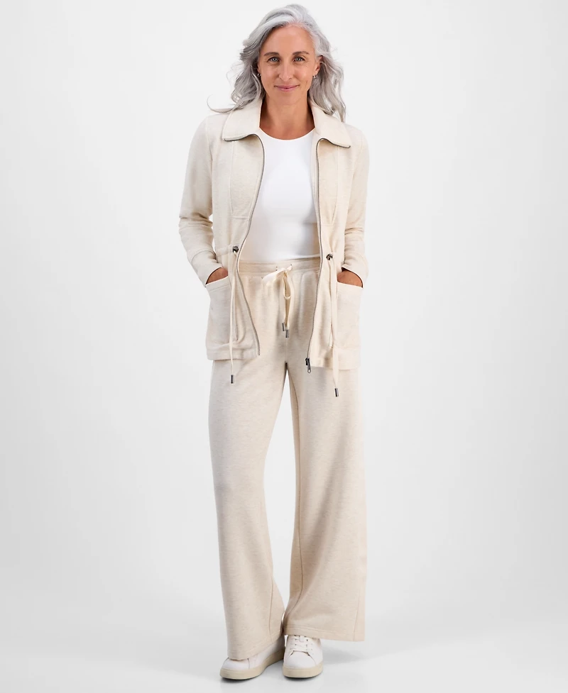 Style & Co Petite Cloud Fleece Full-Zip Anorak Sweatshirt, Macy's Exclusive