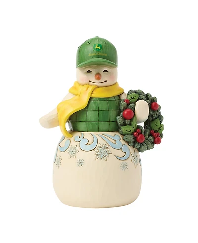 Jim Shore John Deere Snowman In John Deere Hat