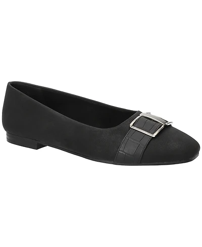 Easy Street Women's Keely Square Toe Ballet Flats