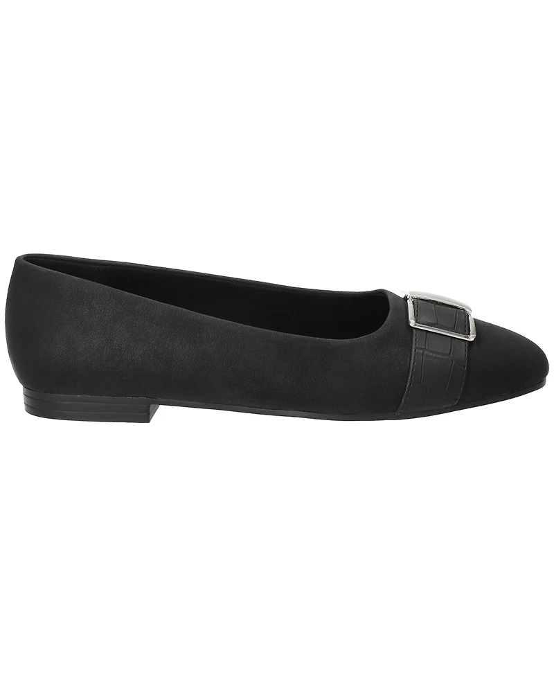 Easy Street Women's Keely Square Toe Ballet Flats