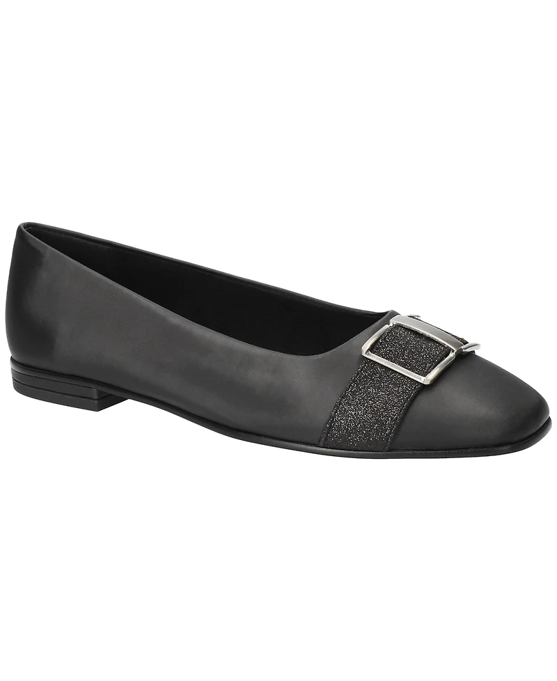 Easy Street Women's Keely Square Toe Ballet Flats