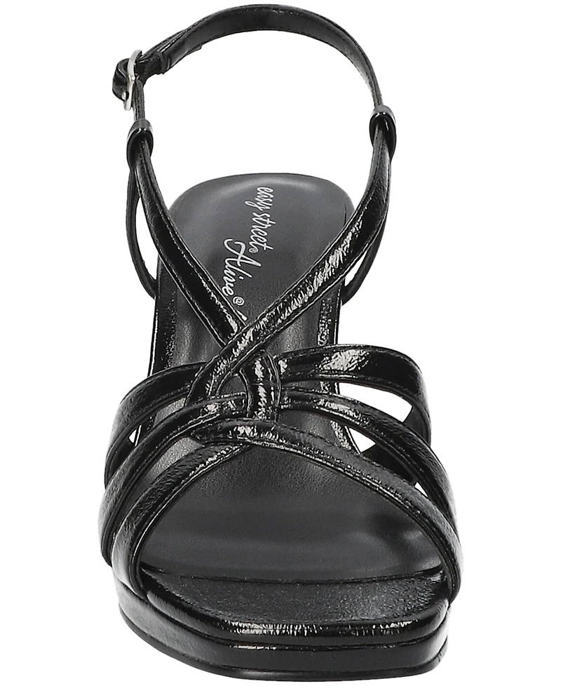 Easy Street Women's Valorie Square Toe Platform Sandals