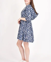 Raas Women's Embroidered Hoodie Mini Dress