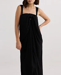Reistor Women's Twilight Twist Strappy Maxi Dress Black