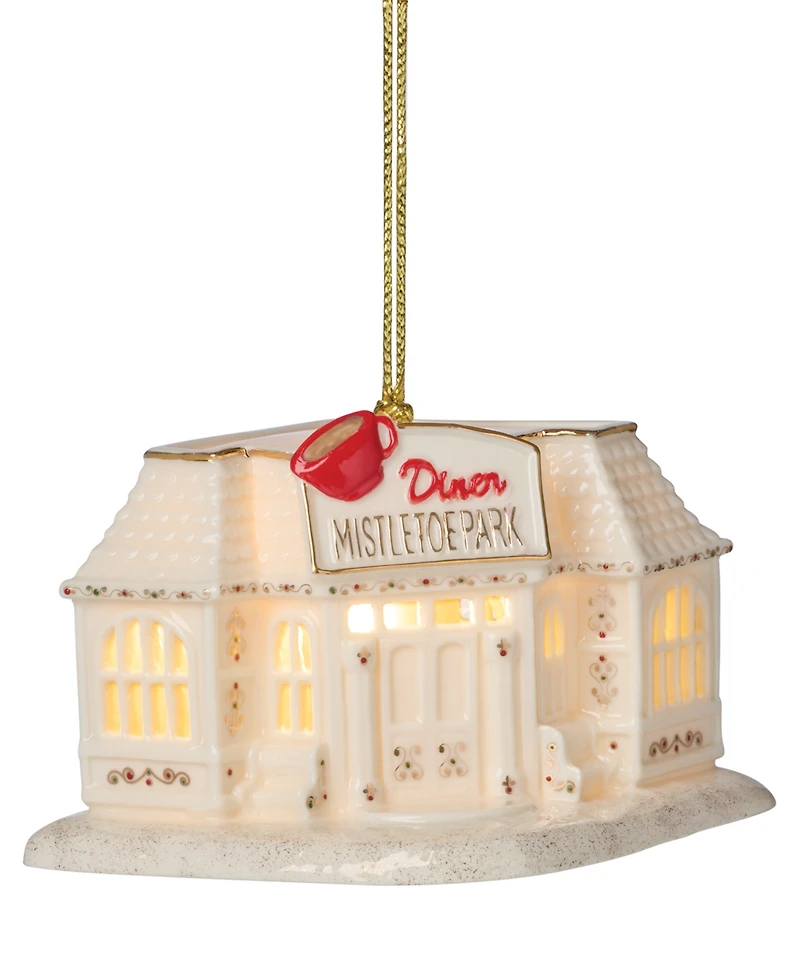 New For 2025! Lenox Mistletoe Park Diner Lit Ornament, Exclusively at Macy's