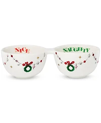 Lenox Merry Grinchmas Naughty or Nice Double Dip Bowl