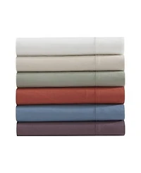 Eddie Bauer Solid Brushed 180 Thread Count Cotton Percale Sheet Sets