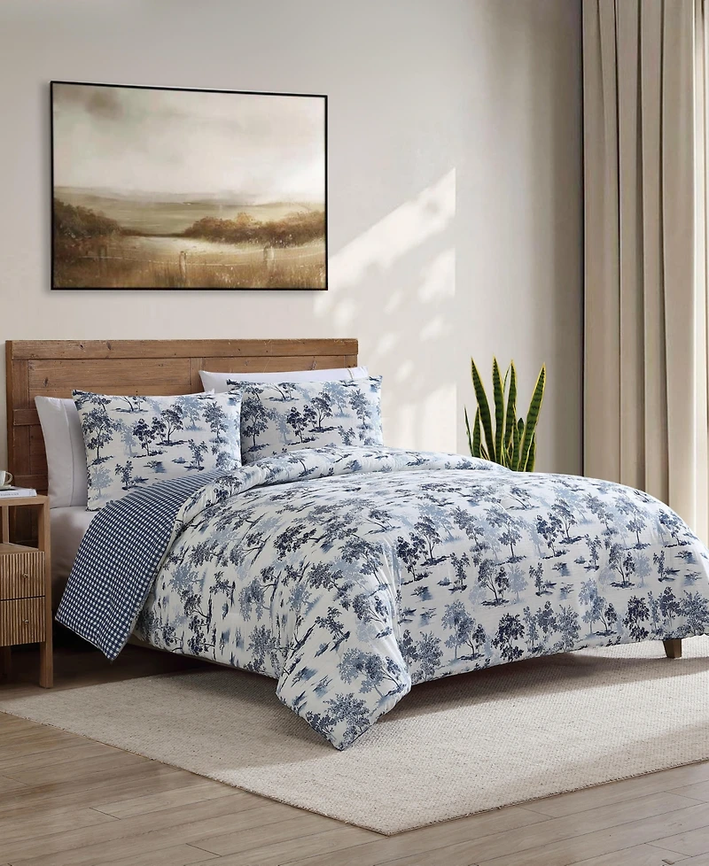 Eddie Bauer Vintage Forest Toile Reversible -Pc. Comforter Set