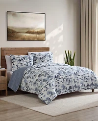 Eddie Bauer Vintage Forest Toile Reversible -Pc. Comforter Set