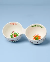 Lenox Merry Grinchmas Naughty or Nice Double Dip Bowl