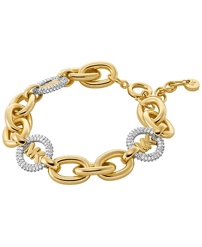 Michael Kors Gold-Tone Logo Chain Bracelet
