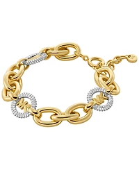 Michael Kors Gold-Tone Logo Chain Bracelet