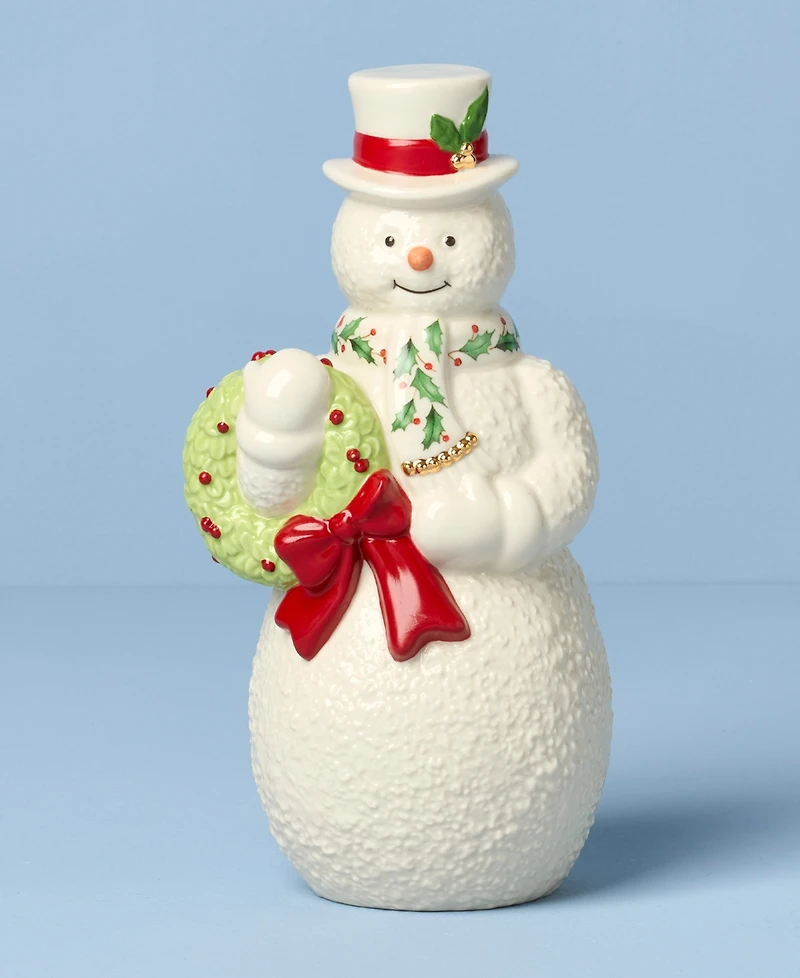 Lenox 2025 Snowman with Wreath Figurine