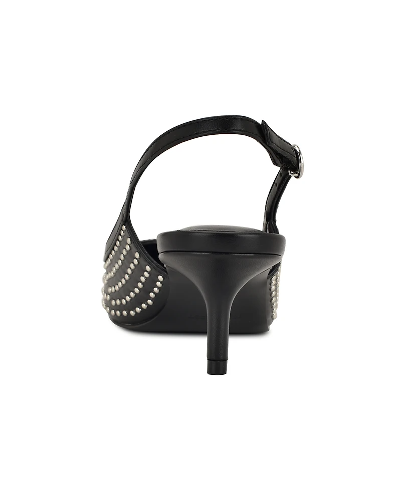 Nine West Women's Ashlea Slingback Kitten Heel Pumps