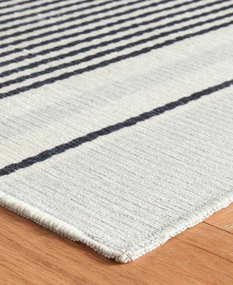 Dash and Albert Rugs by Annie Selke Gunner Stripe Machine Washable DA2038 3'x5' Area Rug