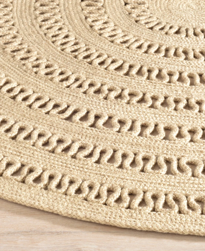 Dash and Albert Rugs by Annie Selke Bowline Indoor/Outdoor DA1642 10'x10' Round Area Rug
