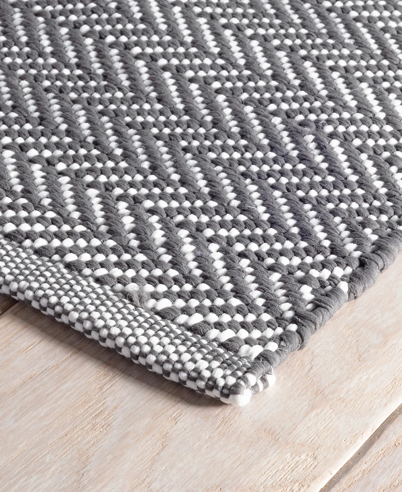 Dash and Albert Rugs by Annie Selke Herringbone Indoor/Outdoor DA289 2'6''x12' Runner Area Rug