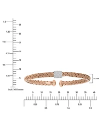 Cubic Zirconia Bangle Bracelet 18"