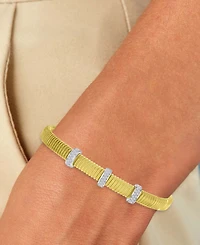 Macy's Cubic Zirconia Cuff Bracelet in 14k Gold-Plated Sterling Silver