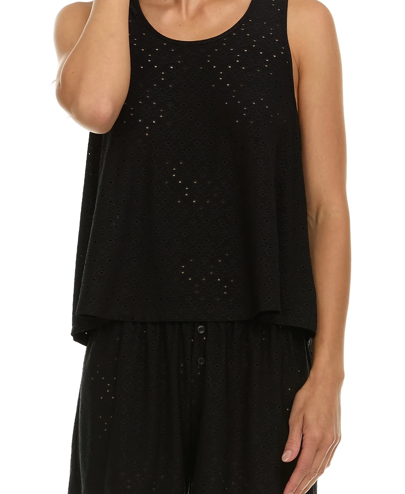 Flora by Nikrooz Women's Dulce Eyelet Knit Pajama Set