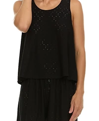 Flora by Nikrooz Women's Dulce Eyelet Knit Pajama Set