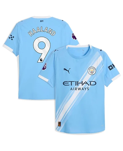 Puma Men's Erling Haaland Sky Blue Manchester City 2025/26 Home Authentic Player Jersey
