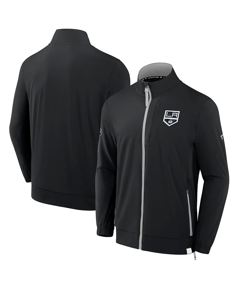 Fanatics Men's Black Los Angeles Kings Authentic Pro Rink Coaches Full-Zip Jacket