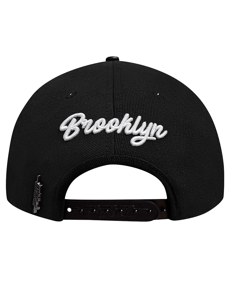 Pro Standard Men's Black Brooklyn Nets Paint the City Pinch Front Snapback Hat