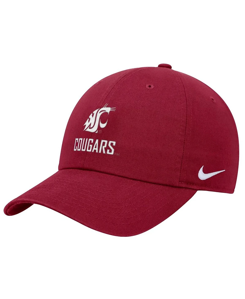 Nike Men's Crimson Washington State Cougars 2025 On-Field Club Adjustable Hat
