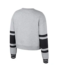 Stadium Essentials Men's and Women's Heather Gray New York Liberty Cropped Pullover Sweatshirt