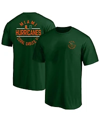 Fanatics Men's Green Miami Hurricanes Big Tall Fast Break 2 Hit T-Shirt