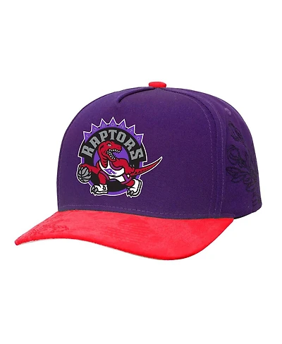 Mitchell & Ness Men's Purple/Red Toronto Raptors May Flowers Adjustable Hat
