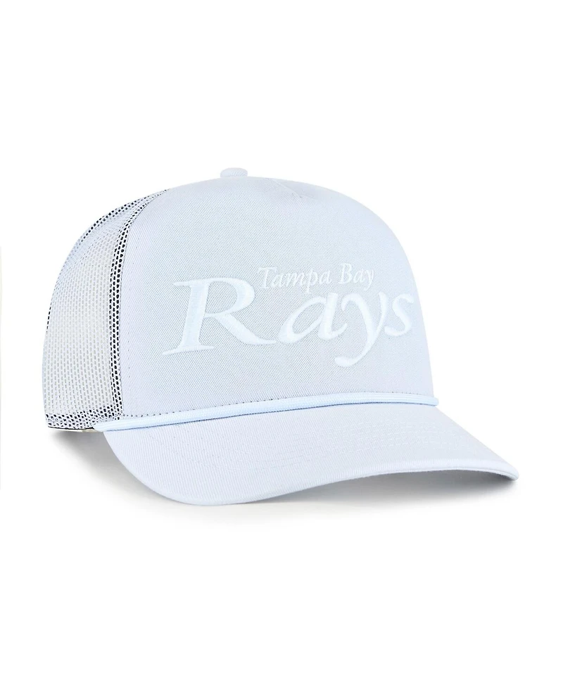 '47 Brand Men's Light Blue Tampa Bay Rays Foundation Script Hitch Adjustable Trucker Hat