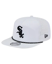 New Era Men's White Chicago White Sox Perforated Golfer Snapback Hat