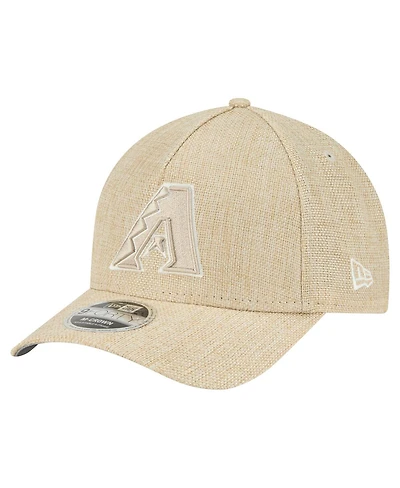 New Era Men's Beige Arizona Diamondbacks Cotton Weave M-Crown A-Frame 9FORTY Adjustable Hat