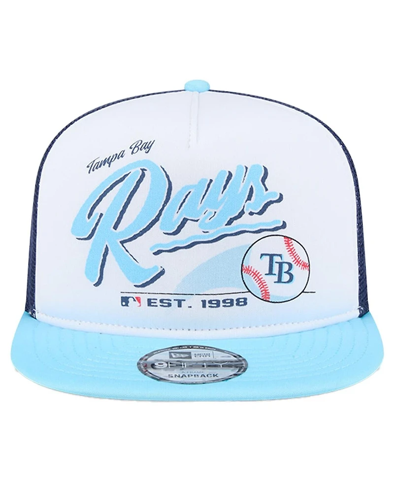 New Era Big Boys and Girls White Tampa Bay Rays Retro 9FIFTY Snapback Hat