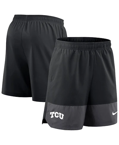 Nike Men's Black Tcu Horned Frogs 2025 Sideline Performance Shorts