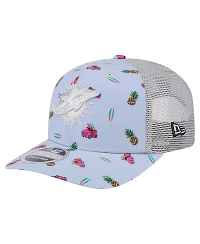 New Era Men's Light Blue Miami Dolphins Adventure Surfboard 9SEVENTY Adjustable Hat