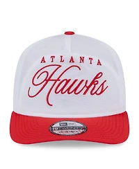 New Era Men's White/Red Atlanta Hawks 2025 Nba Draft On-Stage Nylon 19TWENTY Adjustable Hat