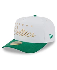 New Era Men's White/Kelly Green Boston Celtics 2025 Nba Draft A-Frame 59FIFTY Fitted Hat