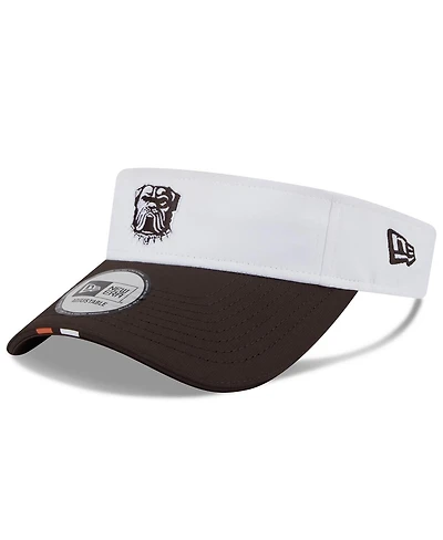 New Era Men's White/Brown Cleveland Browns 2025 Nfl Training Camp Adjustable Visor Hat