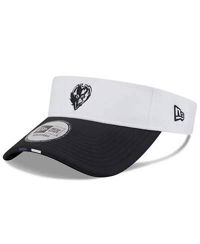 New Era Men's White/Black Baltimore Ravens 2025 Nfl Training Camp Adjustable Visor Hat