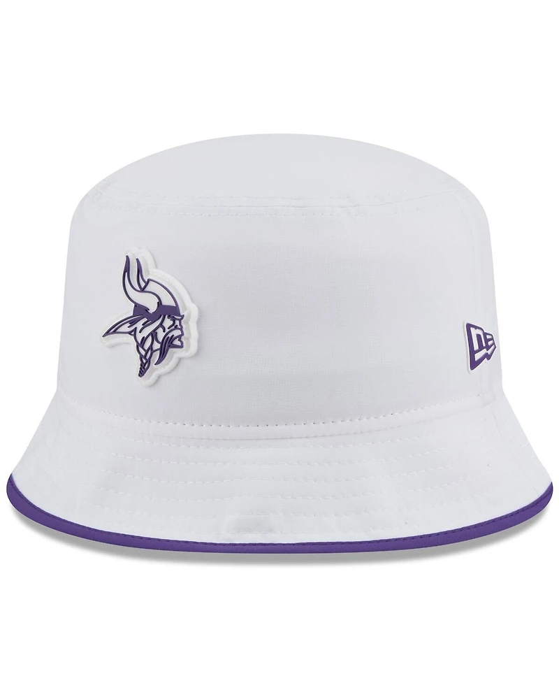 New Era Men's White Minnesota Vikings 2025 Nfl Training Camp Stretch Bucket Hat