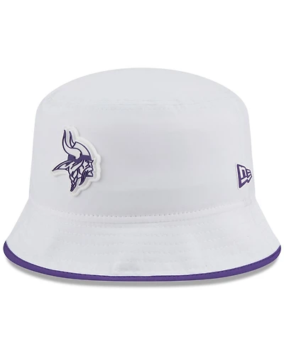 New Era Men's White Minnesota Vikings 2025 Nfl Training Camp Stretch Bucket Hat
