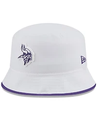 New Era Men's White Minnesota Vikings 2025 Nfl Training Camp Stretch Bucket Hat